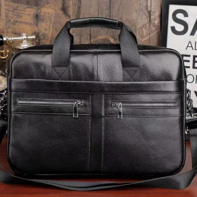 Fashion Portable Men’s Cowhide Crossbody Bag